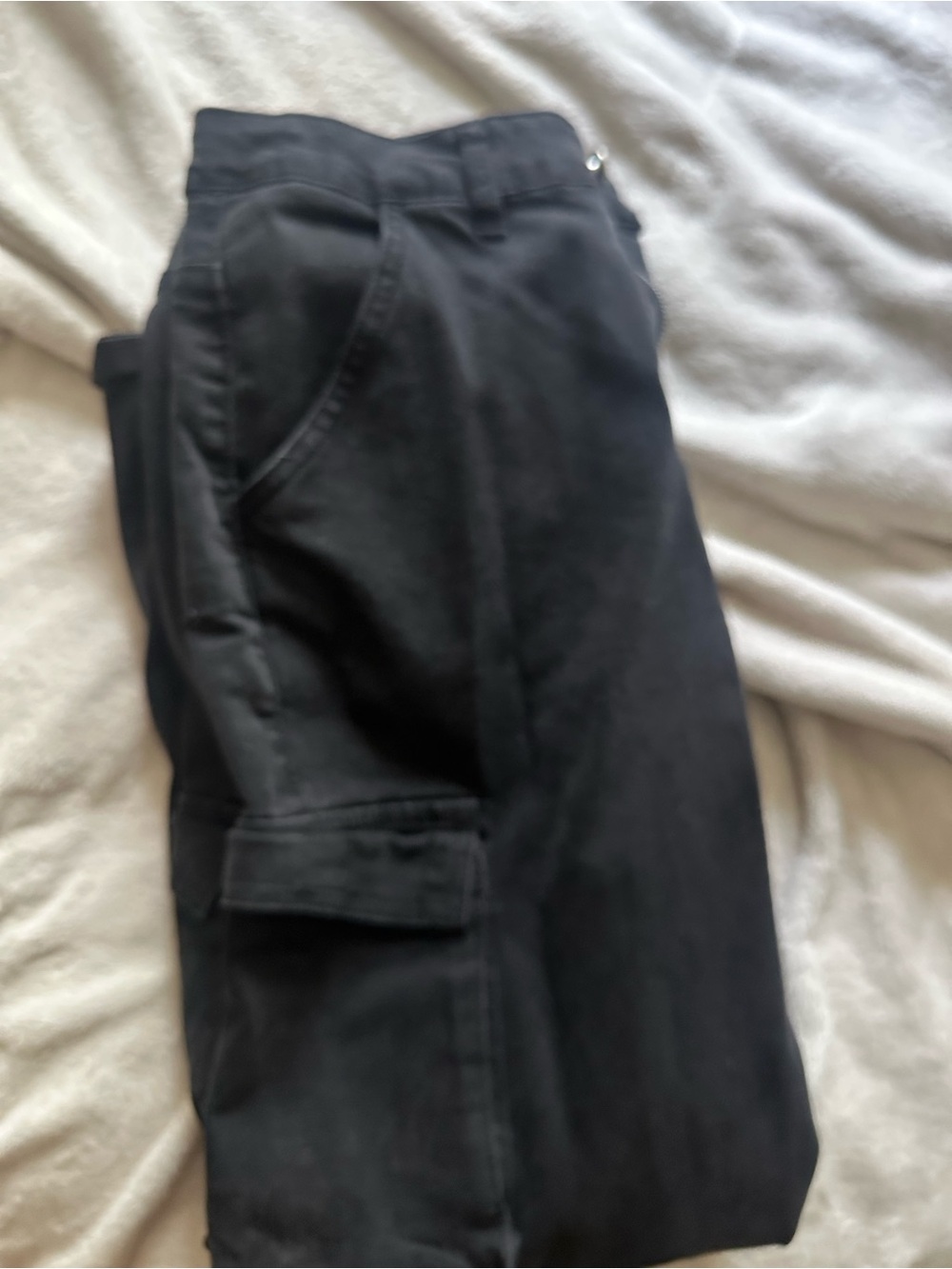 Cargo Women Jeans - Black Utility Cargo Pants